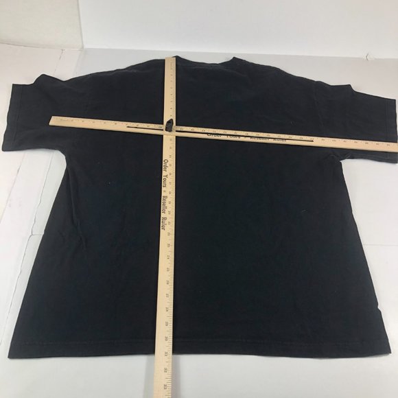 VTG 90s Perry Ellis America Shirt Men Extra Extra Large Black Red Spell Out Logo - Picture 7 of 9